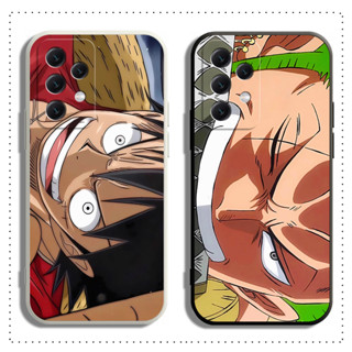 เคส samsung A54 A34 A24 A14 4G 5G โทรศัพท์มือถือ ลายการ์ตูนลูฟี่ โซโร สําหรับ