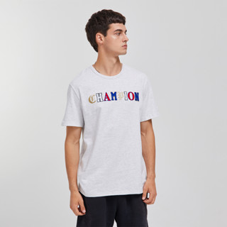 Champion เสื้อยืด คอกลม แขนสั้น พิมพ์ลายตัวอักษร หลากสี สําหรับผู้ชาย และผู้หญิง