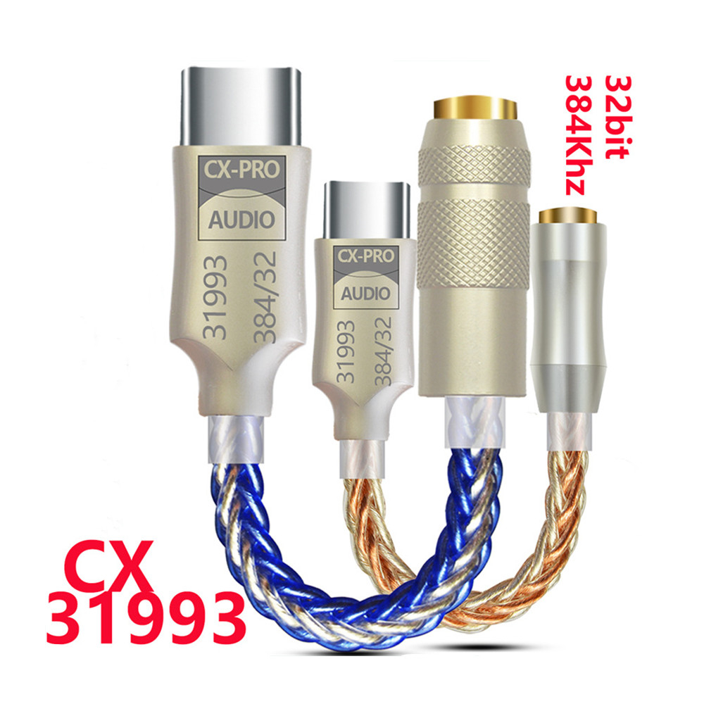 Conexant CX31093 USB Type C หูฟัง DAC หูฟัง Amp 3.5 มม.เอาต ์ พุต SNR128dB PCM 32b/384kHz