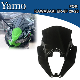 กระจกกันลมรถจักรยานยนต์ แบบบับเบิลคู่ สําหรับ Kawasaki ER-6F ER6F 2020 2021 2022 2023