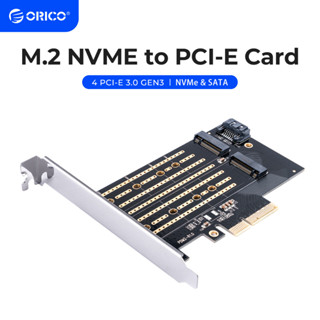 ORICO M.2 NVME ถึง PCI-E 3.0 x 4 เอ็กซ์แพนชั่นการ์ดแบบ Dual Channel รองรับโปรโตคอล SATA（PDM2）