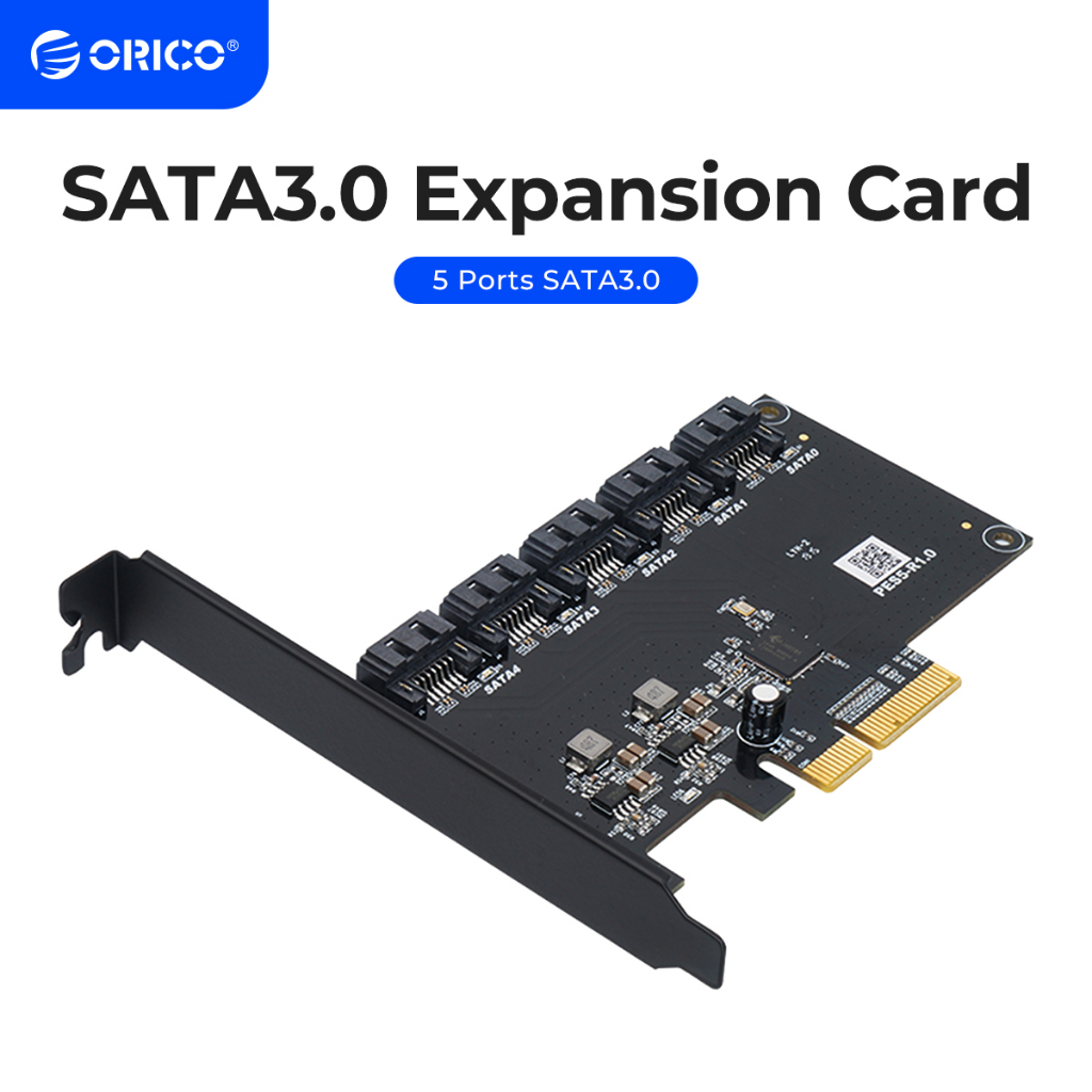 ORICO PCI-E to 5 Port SATA 3.0 อะแดปเตอร์การ์ดขยาย PCI-EX4 Slot รองรับ 6Gbps PCI-E to SATA HUB ( PES5 )