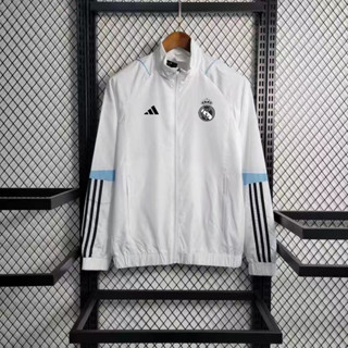 เสื้อแจ็กเก็ต ลายทีมฟุตบอล Real Madrid สําหรับผู้ชาย ไซซ์ 23-24