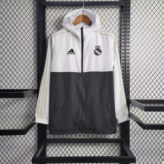 เสื้อแจ็กเก็ต ลายทีมฟุตบอล Real Madrid สําหรับผู้ชาย ไซซ์ 23-24