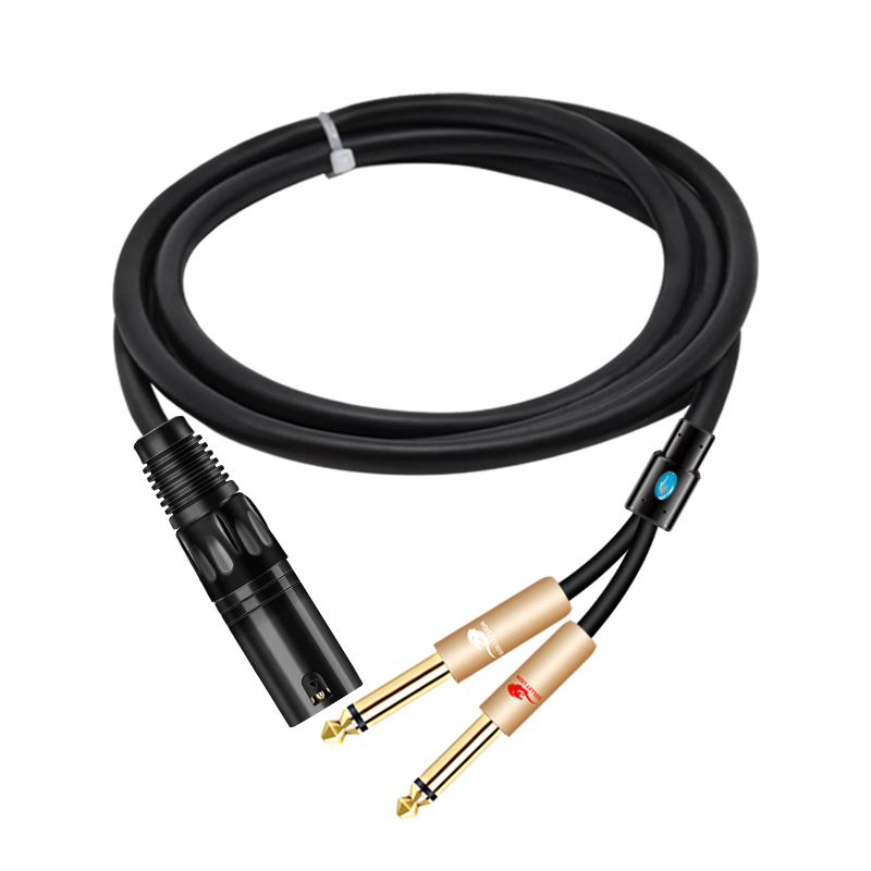 Golley LION XLR 3 Pin Male to Double 6.35 มม. 1/4 TS Male Y Splitter Cable, Dual Mono Male (1/4 นิ้ว) 6.35 มม. to XLR Male Plug Stereo Microphone Cables ราคา ถูกที่สุด ดีลบีเคเค แกลเลอรีภาพที่ 7