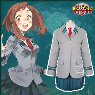 ชุดยูนิฟอร์มคอสเพลย์ My Hero Academia OCHACO URARAKA ครบชุด สําหรับผู้หญิง ปาร์ตี้ฮาโลวีน