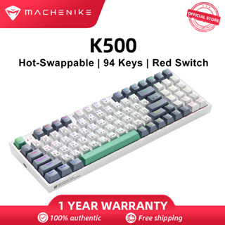 Machenike K500 RGB Backlit Mechanical แป้นพิมพ์ ถอดได้ และสวิตช์ 90% 94 คีย์ รูปแบบแป้นพิมพ์ แป้นพิมพ์เล่นเกม สําหรับแล็ปท็อป คอมพิวเตอร์ เดสก์ท็อป