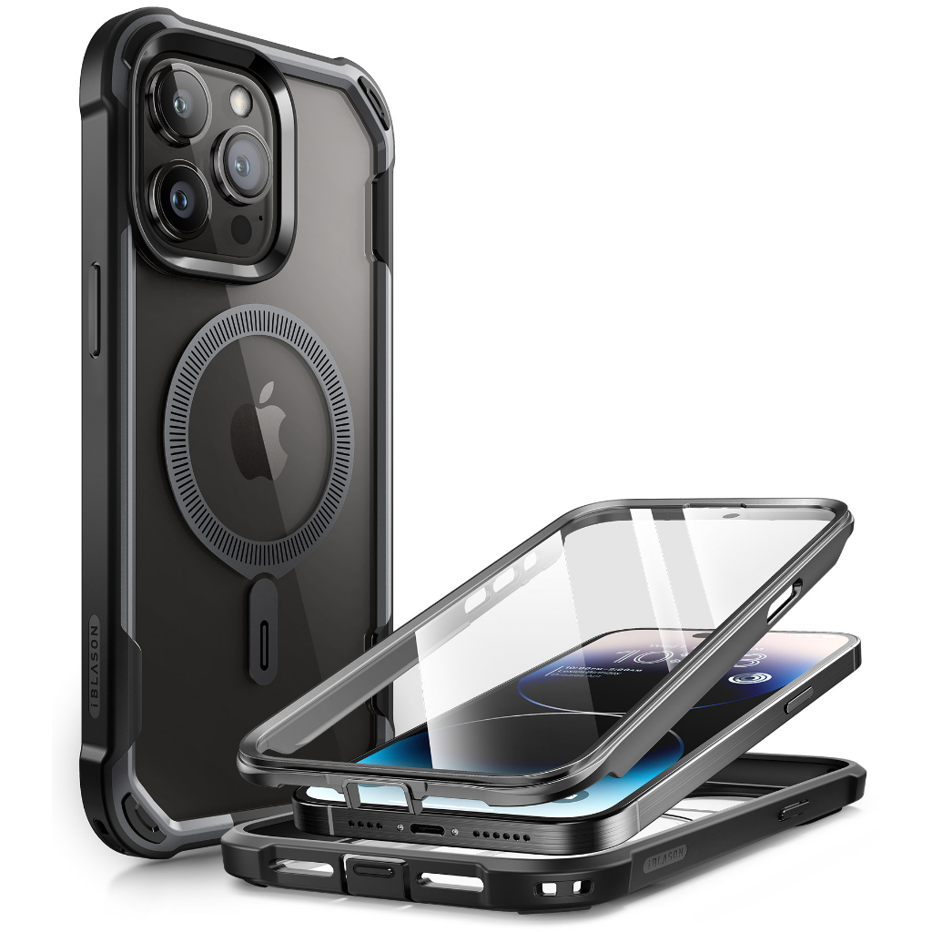 I-blason Ares Mag เคสโทรศัพท์มือถือ แบบใส สองชั้น ทนทาน พร้อมตัวป้องกันหน้าจอ สําหรับ iPhone 15 Pro 6.1 นิ้ว