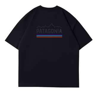 เสื้อยืดแขนสั้น พิมพ์ลาย Patagonia แฟชั่นคลาสสิก สไตล์เรโทร สําหรับผู้ชาย และผู้หญิง