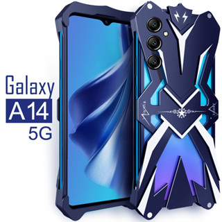 Zimon เคสโทรศัพท์มือถือแฟชั่น แบบโลหะผสมอลูมิเนียม กันกระแทก สําหรับ Samsung Galaxy A14 5G A14 4G