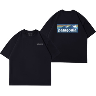 Patagonia เสื้อยืดแขนสั้น พิมพ์ลาย สไตล์คู่รัก