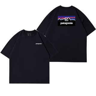 Patagonia เสื้อยืดแขนสั้น พิมพ์ลาย สไตล์คู่รัก