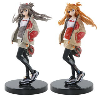 โมเดลฟิกเกอร์ PVC อนิเมะ Neon Genesis Evangelion Asuka Langley Soryu Ayanami Rei ขนาด 19 ซม. ของเล่นสําหรับเด็ก