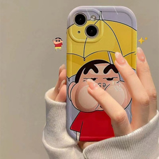 เคสโทรศัพท์มือถือ กันกระแทก ลายการ์ตูนชินจังน่ารัก สร้างสรรค์ สําหรับ Apple Iphone 11 12 13