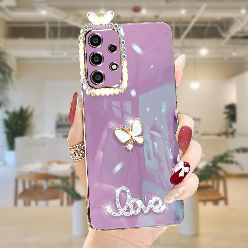เคส Samsung A16 A06 A53 A52 A33 A23 A22 5G เคสโทรศัพท์มือถือ ลายผีเสื้อจิ๋ว หรูหรา สําหรับ