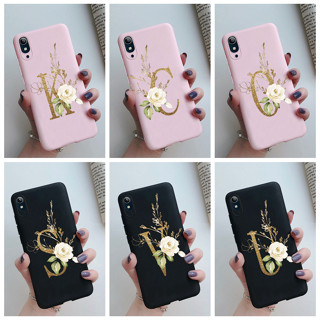 เคสโทรศัพท์มือถือ ซิลิโคนนิ่ม ผิวด้าน ลายตัวอักษร สีดํา สีชมพู หรูหรา เรียบง่าย สําหรับ Vivo 2015 2015