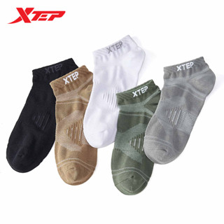 Xtep ถุงเท้าวิ่ง ระบายอากาศ สีเขียว คละสี สําหรับผู้ชาย 3 คู่