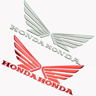 สติกเกอร์โลโก้ 3D แบบนิ่ม สําหรับติดตกแต่งรถจักรยานยนต์ Honda จํานวน 2 ชิ้น