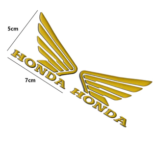 สติกเกอร์โลโก้ 3D แบบนิ่ม สําหรับติดตกแต่งรถจักรยานยนต์ Honda จํานวน 2 ชิ้น