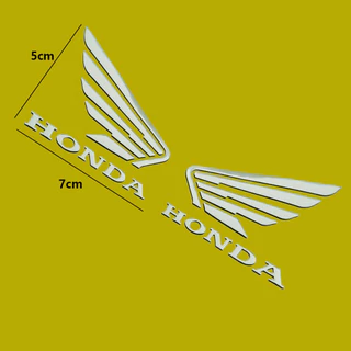 สติกเกอร์โลโก้ 3D แบบนิ่ม สําหรับติดตกแต่งรถจักรยานยนต์ Honda จํานวน 2 ชิ้น