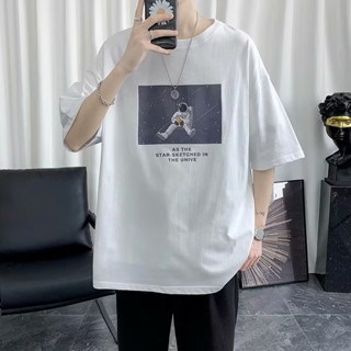 ใหม่ เสื้อยืดลําลอง แขนสั้น คอกลม ทรงหลวม พิมพ์ลาย แฟชั่นฤดูใบไม้ผลิ และฤดูร้อน สําหรับผู้ชาย 2023