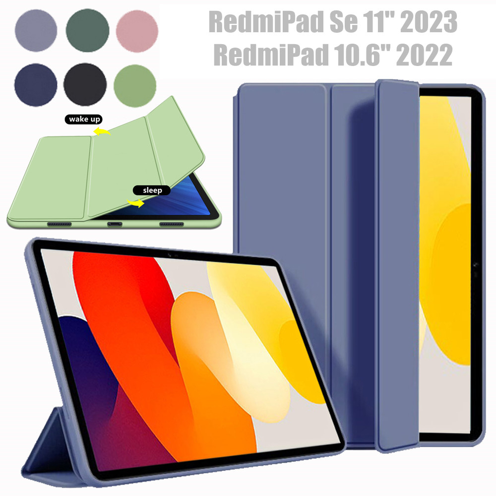 For Xiaomi Redmi Pad Se 11 inch Tablet 2023 Case RedMi Pad 10.61'' 2022 Protective Slim Silicon Smart Magnetic Stand Cover Case