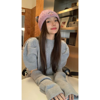 Sleeve sleeve bubble sleeve Fried Dough Twists sweater two-piece set