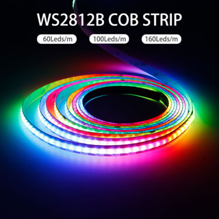 Xnbada WS2812B RGBIC COB แถบไฟ Led WS2812 ความหนาแน่นสูง 60 100 160 ดวง ต่อม. DC5V