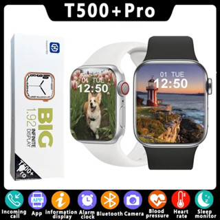 T500+ Pro สมาร์ทวอทช์ กันน้ํา ติดตามการออกกําลังกาย Jam Tangan Wanita Lelaki สําหรับผู้ชาย ผู้หญิง