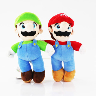 Nintendo Game Super Mario Bros. ขนาด 25 ซม. สไตล์ญี่ปุ่น Luigi Mario ตุ๊กตายัดนุ่น ของเล่น ของขวัญวันเกิด คริสต์มาส สําหรับเด็ก