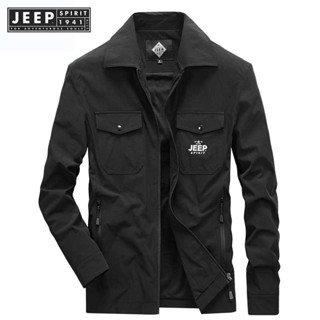 Jeep SPIRIT 1941 ESTD 2023 ใหม่ เสื้อแจ็กเก็ตทํางาน ยืดหยุ่น หลายกระเป๋า