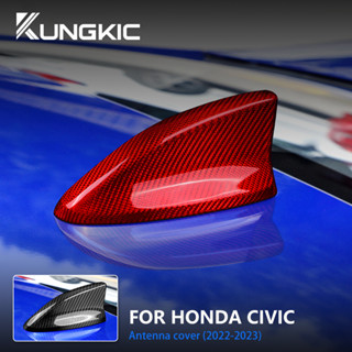 สติกเกอร์ตกแต่งเสาอากาศ รูปครีบฉลาม สําหรับ Honda Civic 2022-2023