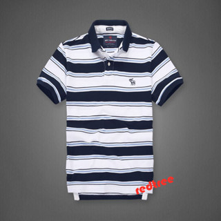 Abercrombie &amp; Fitch เสื้อโปโล แขนสั้น สําหรับผู้ชาย