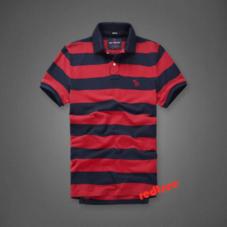 Abercrombie &amp; Fitch เสื้อโปโล แขนสั้น สําหรับผู้ชาย