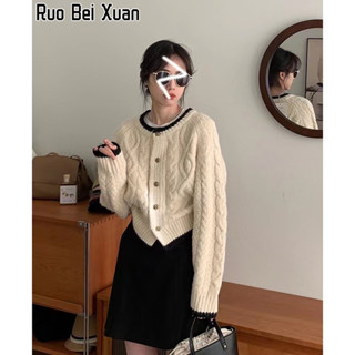 Ruo Bei Xuan ใหม่ เสื้อกันหนาว เสื้อคาร์ดิแกน ดีไซน์เก๋ สําหรับผู้หญิง