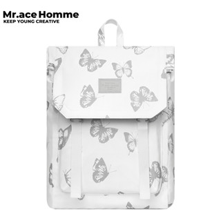 Mr. ace Homme Backpack กระเป๋าเป้สะพายหลัง กระเป๋านักเรียน สะท้อนแสง ความจุเยอะ ลายผีเสื้อ แฟชั่นสําหรับผู้ชาย และผู้หญิง