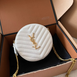 Saint Laurent YSLs ใหม่ กระเป๋าทรงบักเก็ต สีพื้น แฟชั่นยอดนิยม