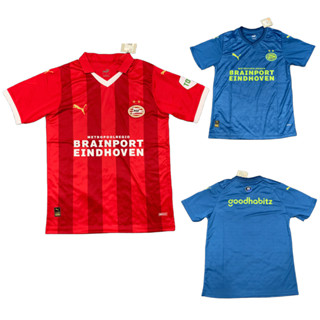 เสื้อกีฬาแขนสั้น ลายทีมชาติฟุตบอล PSV 2023-24 ชุดเหย้า