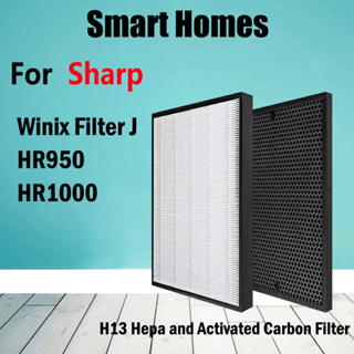 ชุดอะไหล่ไส้กรองอากาศ HEPA และไส้กรองคาร์บอน แบบเปลี่ยน สําหรับ Winix filter J HR950 &amp; HR1000