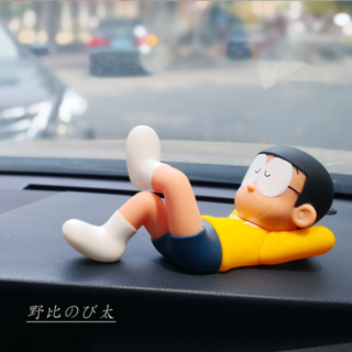 โมเดลฟิกเกอร์ อนิเมะ Doraemon Nobita Nobi Blue Kitten Spring Wobble ขนาด 18 ซม. สําหรับตกแต่งภายในรถยนต์