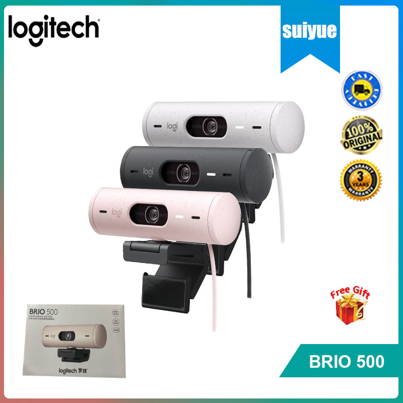 Webcams 3299 บาท กล้องเว็บแคม Logitech Brio 500 Full HD 1080p Computers & Accessories