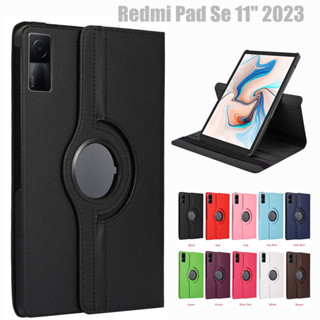 Xiaomi Redmi Pad Se 11" Tablet 2023 Ultra Thin PU Leather Flip Cover Sleep Wake Function 360 Rotating Stand Case