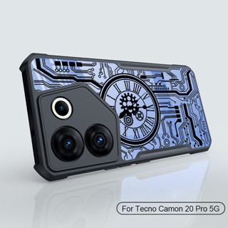 [ใหม่] เคสโทรศัพท์มือถือ PC ใส กันกระแทก ลายนาฬิกากลไก สําหรับ Tecno Camon 20 Pro 5G 4G