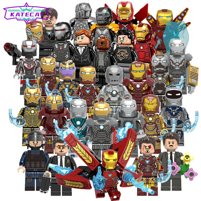 บล็อกตัวต่อฟิกเกอร์ ไอรอนแมน Stark Ironman Armor All Series Mark 1-85 ของเล่นสําหรับเด็ก