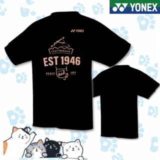 Yonex เสื้อกีฬาแบดมินตัน แขนสั้น ระบายอากาศ แบบแห้งเร็ว สําหรับผู้ชาย และผู้หญิง 2023