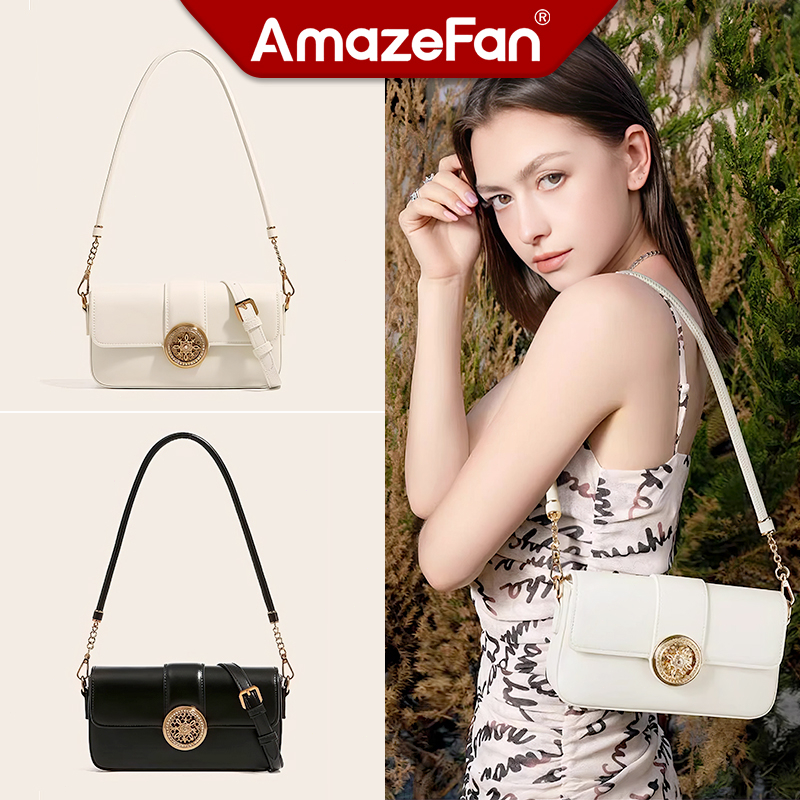 AmazeFan กระเป๋าสะพายไหล่ กระเป๋าถือ  แฟชั่นสําหรับสตรี ทรงเมสเซนเจอร์ สไตล์ฝรั่งเศส
