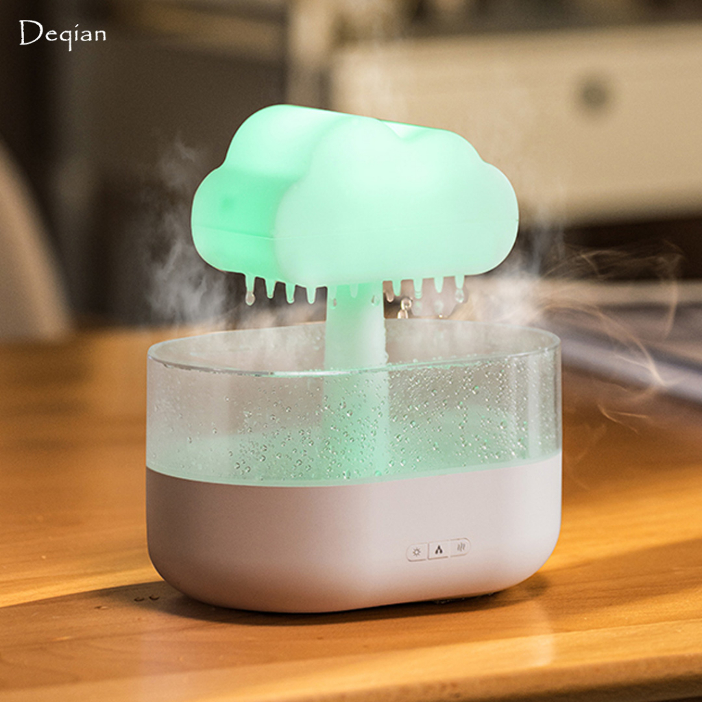 Deqian เครื่องทําความชื้นอโรมาเธอราพี ปรับความเร็วได้สองระดับ ป้องกันไฟดับ