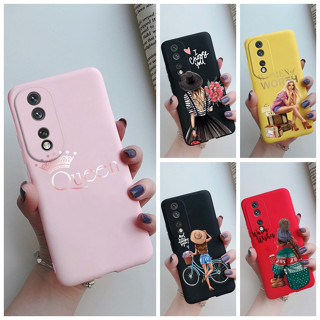 สําหรับ Honor 80 Pro เคสซิลิโคนนิ่ม แฟชั่นหรูหรา กันกระแทก เคสสีลูกกวาด