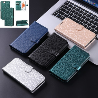 เคส for Asus Zenfone 9 8 Flip ZS672KS ZS590KS 7 Pro ZS671KS ZS670KS ROG Phone 5 6 3 ZS661KL II ZS660KL Phone2 เคสโทรศัพท์หนัง TPU ฝาพับ พร้อมช่องใส่บัตร สําหรับ  Hexagon Pattern PU Leather Case Flip Cover Wallet case ฝาพับหนัง เคสฝาพับ เคสเปิดปิด