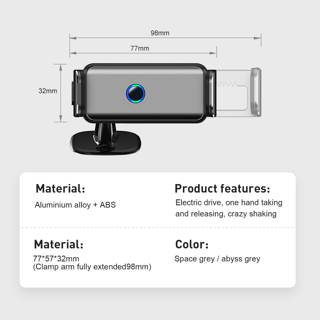 ใหม่ล่าสุด JK660 ที่วางโทรศัพท์มือถือ เหนี่ยวนําอัจฉริยะ 360 องศา สําหรับรถยนต์° พร้อมส่ง - รูปที่ 6